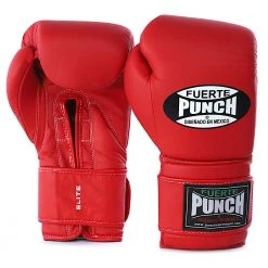 Punch Equipment Gloves Punch Mexican Fuerte Elite Boxing Glove - Red
