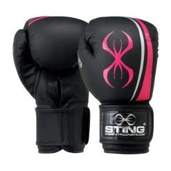 Sting Aurora Boxing Glove-Black/Pink Gloves