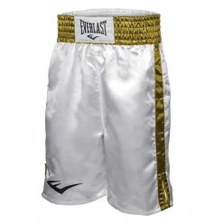 Everlast Fight Shorts - White/Gold Apparel
